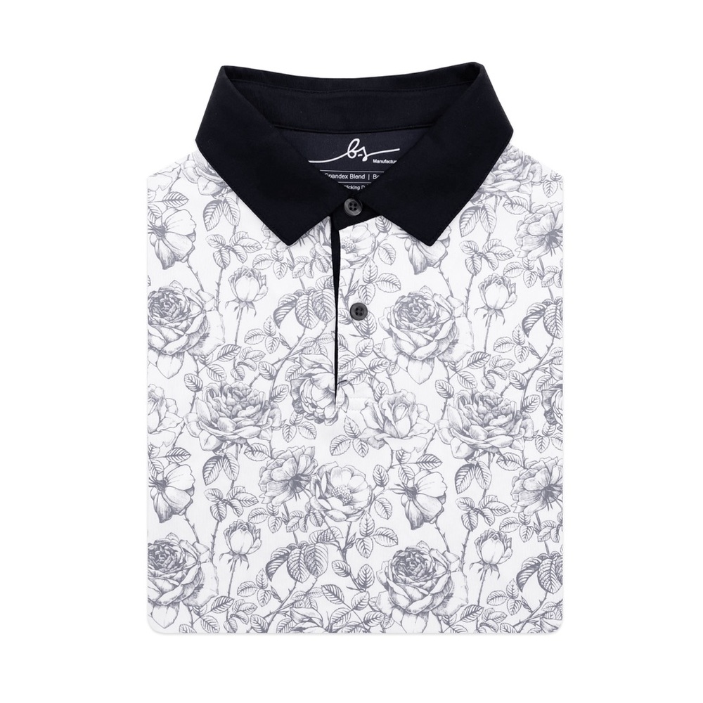 Boston Scott Golf (BOYS) Black Rose Golf Polo *NWT